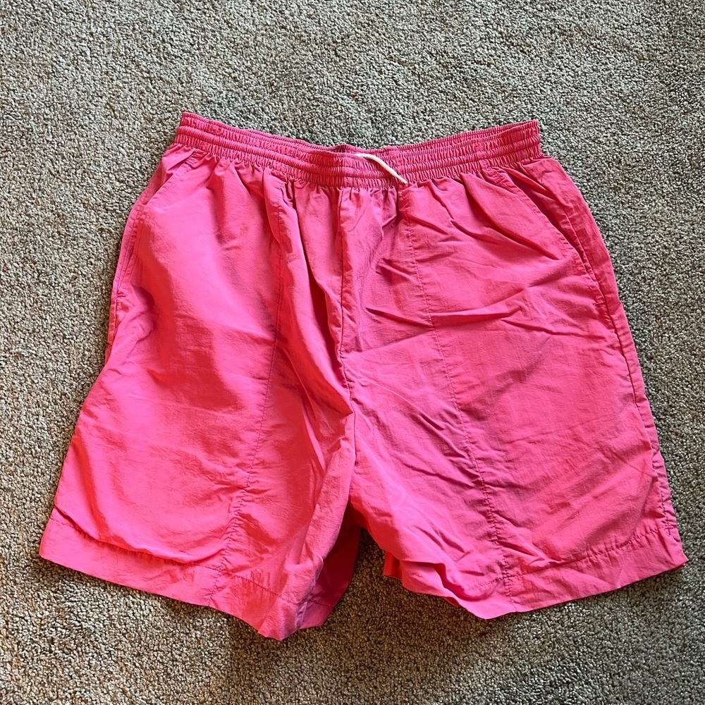 Lands End pink nylon shorts size medium